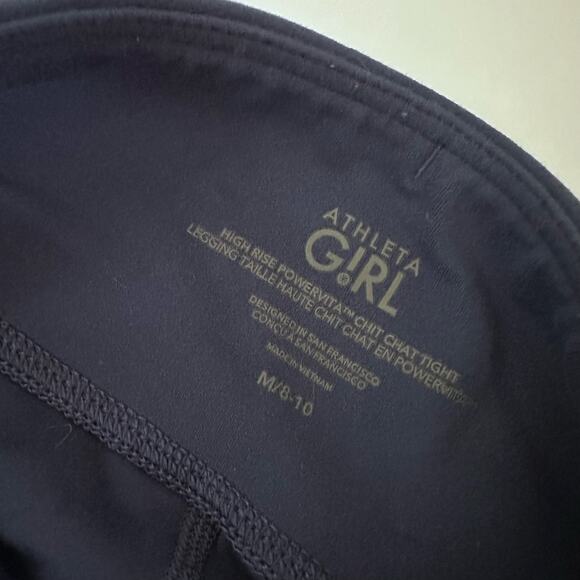 Athleta Girl High Rise Powervita Tights - Blue, Size M - Picture 7 of 8